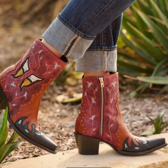 OLD GRINGO MARIPOSITA LOQUITA western cowgirl butterfly boots boho RtL $625 7.5 - Picture 3 of 9